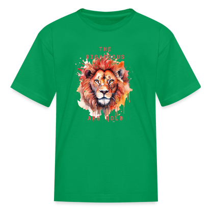 Bold Lion - Kids T-Shirt - kelly green