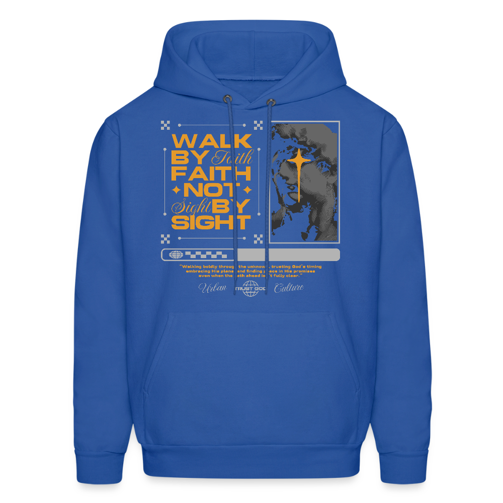 Walk By Faith - Men's Hoodie - royal blue