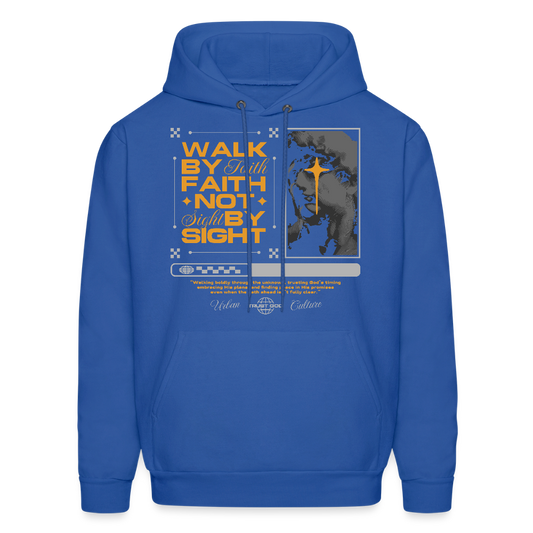 Walk By Faith - Men's Hoodie - royal blue