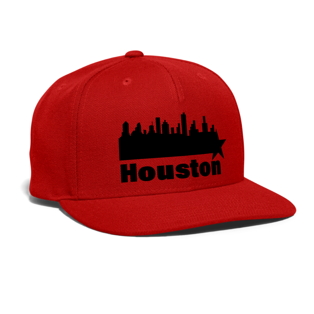Houston skyline - Snapback  Cap - red