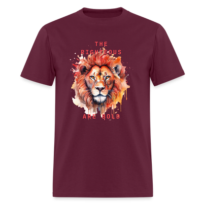 Bold Lion - Men's T-Shirt - burgundy