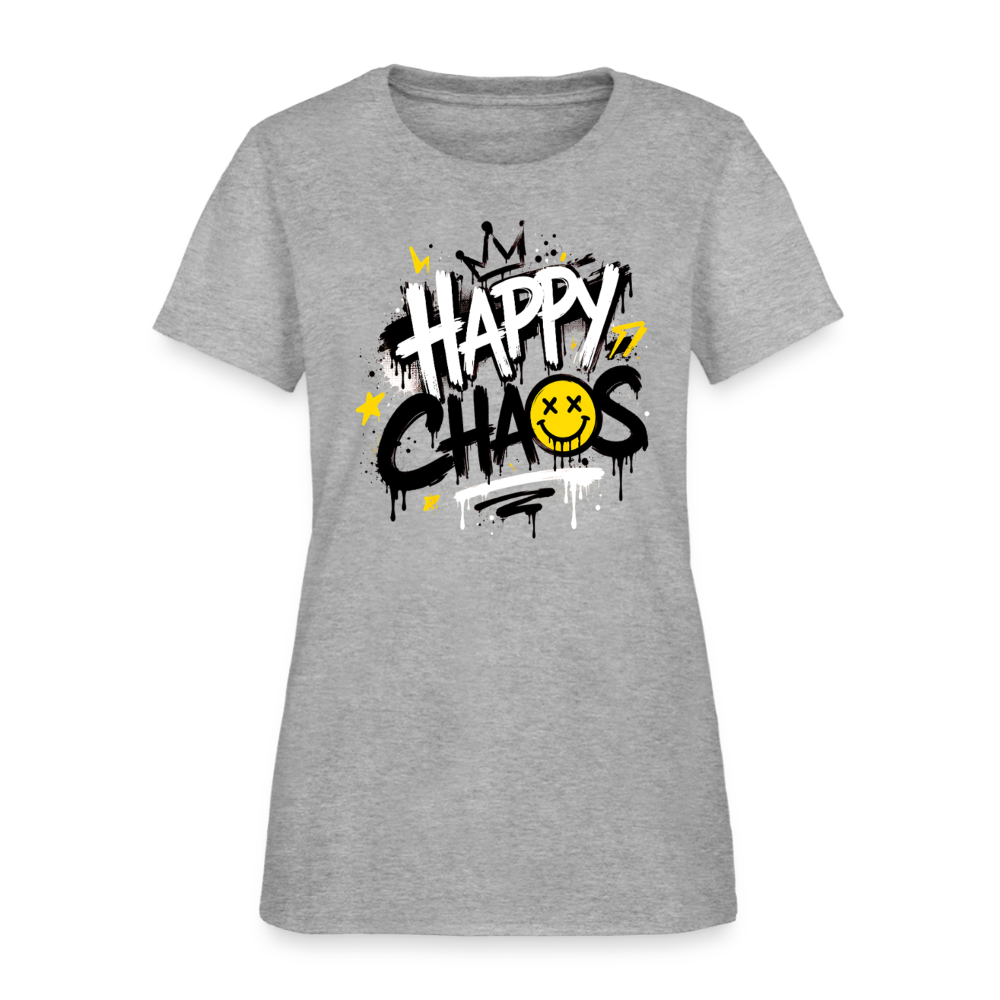 Happy Chaos - Graffiti Women's T-Shirt - heather gray