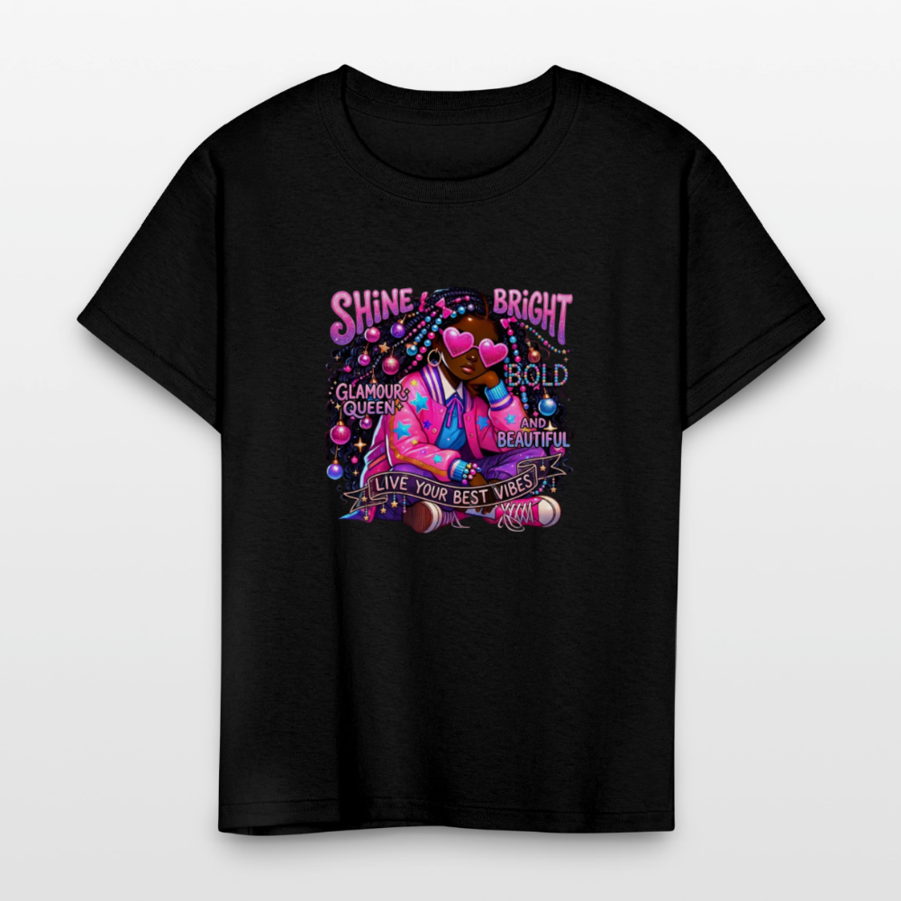 Black Girl Power -  Cosmic Diva Kids' T-Shirt - black