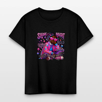 Black Girl Power -  Cosmic Diva Kids' T-Shirt - black