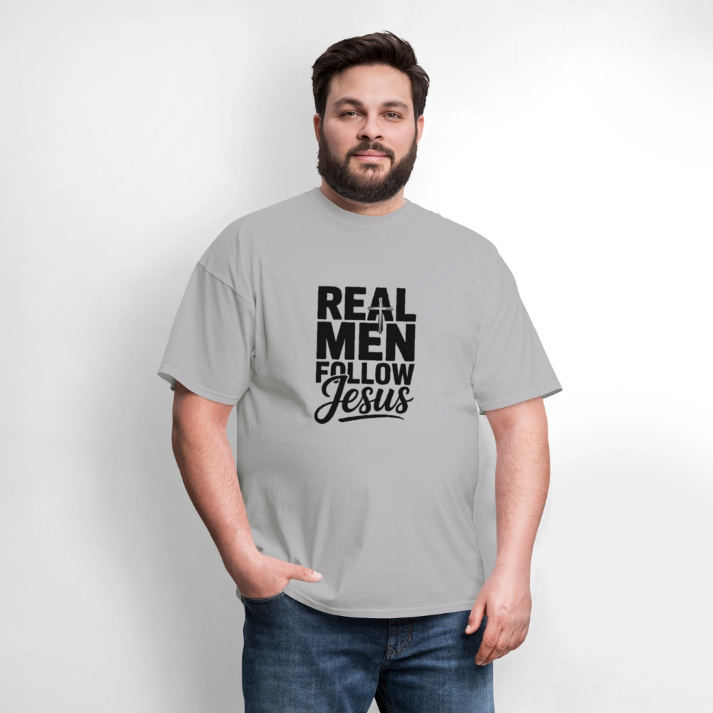 Real Men -  men's T-Shirt - gravel 