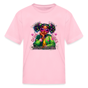Black Girl Power - Diva Style Kids' T-Shirt - pink