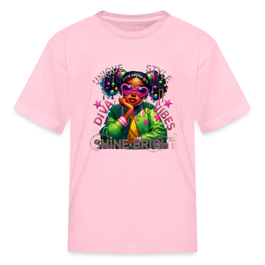 Black Girl Power - Diva Style Kids' T-Shirt - pink