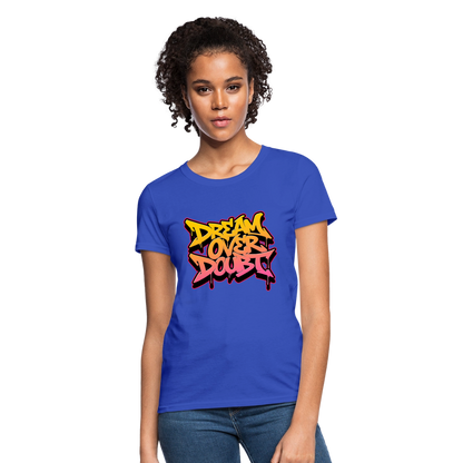 Drem Over Doubt - Graffiti Women's T-Shirt - royal blue