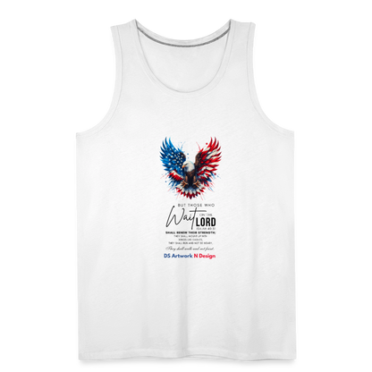 Mount on Eagles wings - Men’s Premium Tank - white