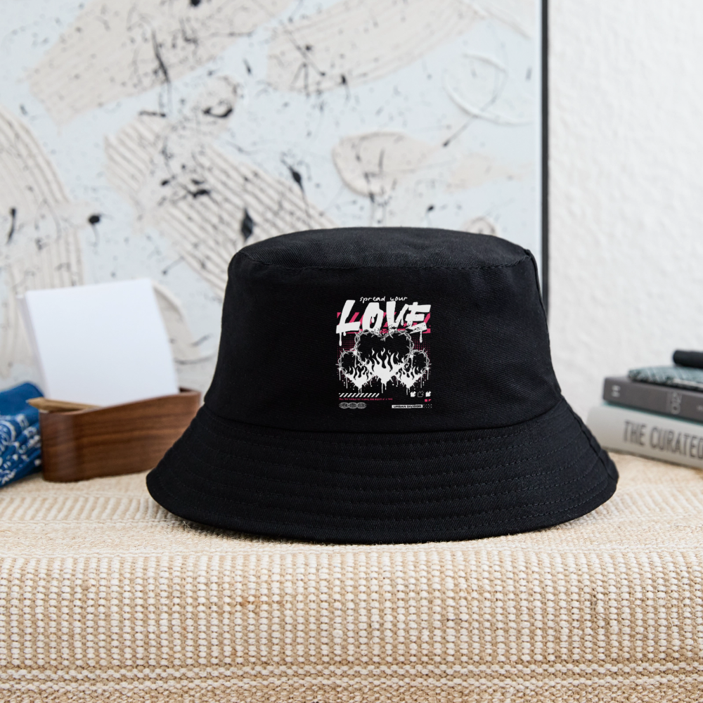 Spread Your Love - Kid's Bucket Hat - black