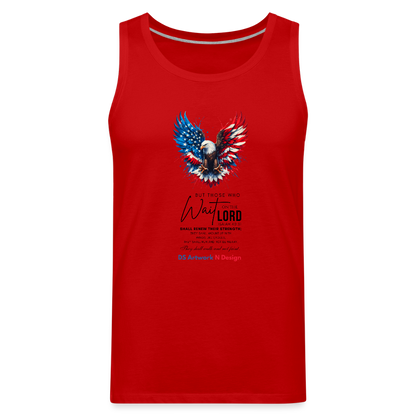 Mount on Eagles wings - Men’s Premium Tank - red