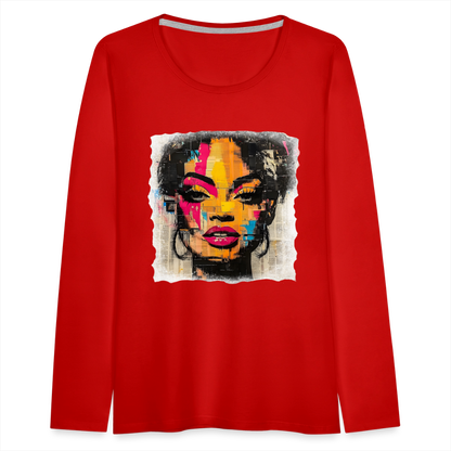Pop Culture Women-2- Long Sleeve T-Shirt - red