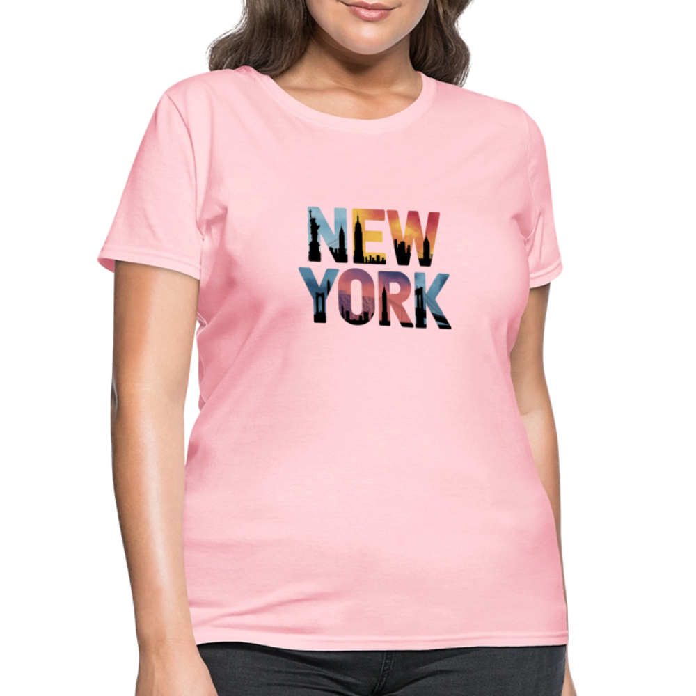 New York Color background - Women's T-Shirt - pink