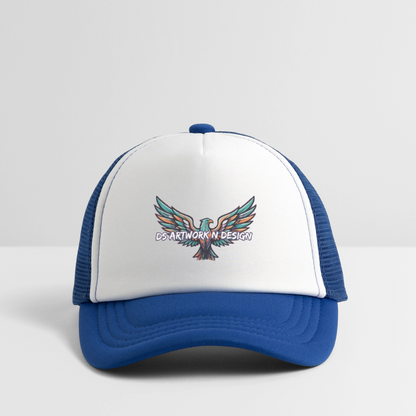 Graffiti Eagles - Kid's Trucker Cap - white/royal blue