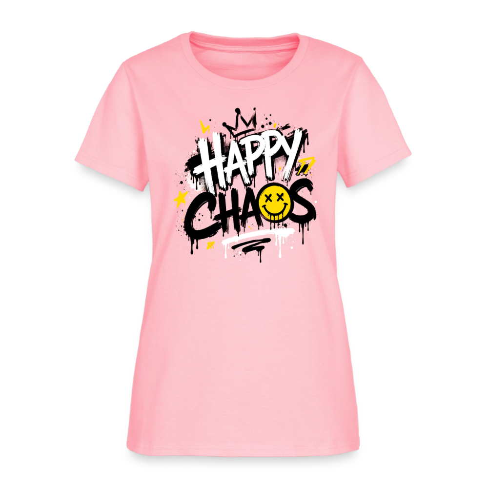 Happy Chaos - Graffiti Women's T-Shirt - pink