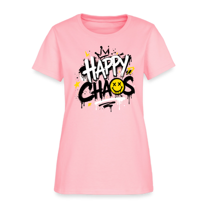 Happy Chaos - Graffiti Women's T-Shirt - pink