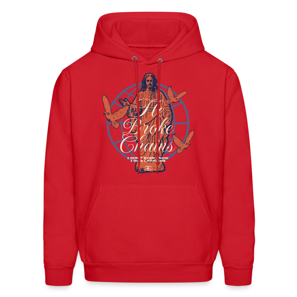 Chains Broken - Men's Hoodie - red