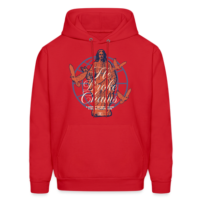 Chains Broken - Men's Hoodie - red