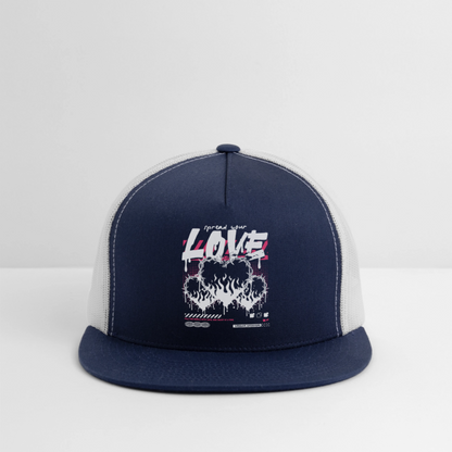 Heart of Fire - Trucker Hat - navy/white