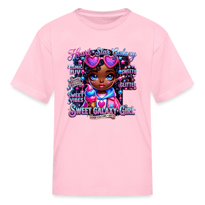 Black Girl Power - Sweet Galaxy Girl Kids' T-Shirt - pink
