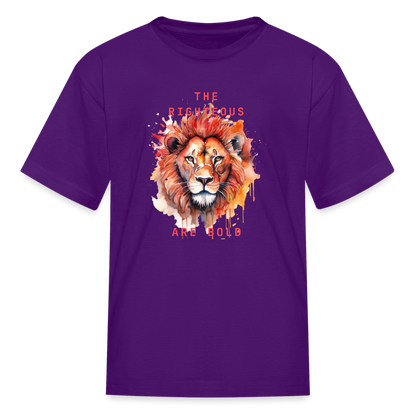 Bold Lion - Kids T-Shirt - purple
