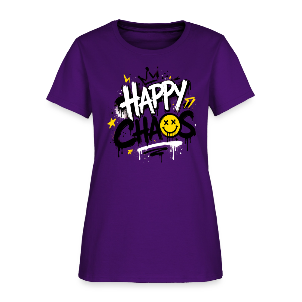 Happy Chaos - Graffiti Women's T-Shirt - purple
