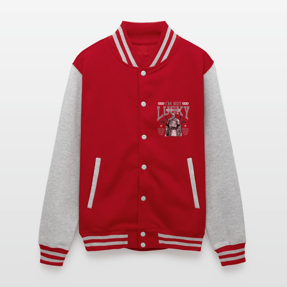 Chosen One - Letterman Jacket - red/heather grey