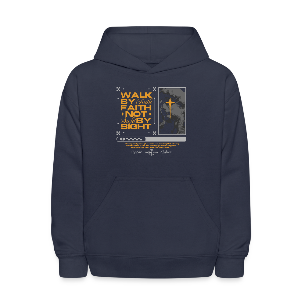 Walk By Faith - Kids' Hoodie - navy