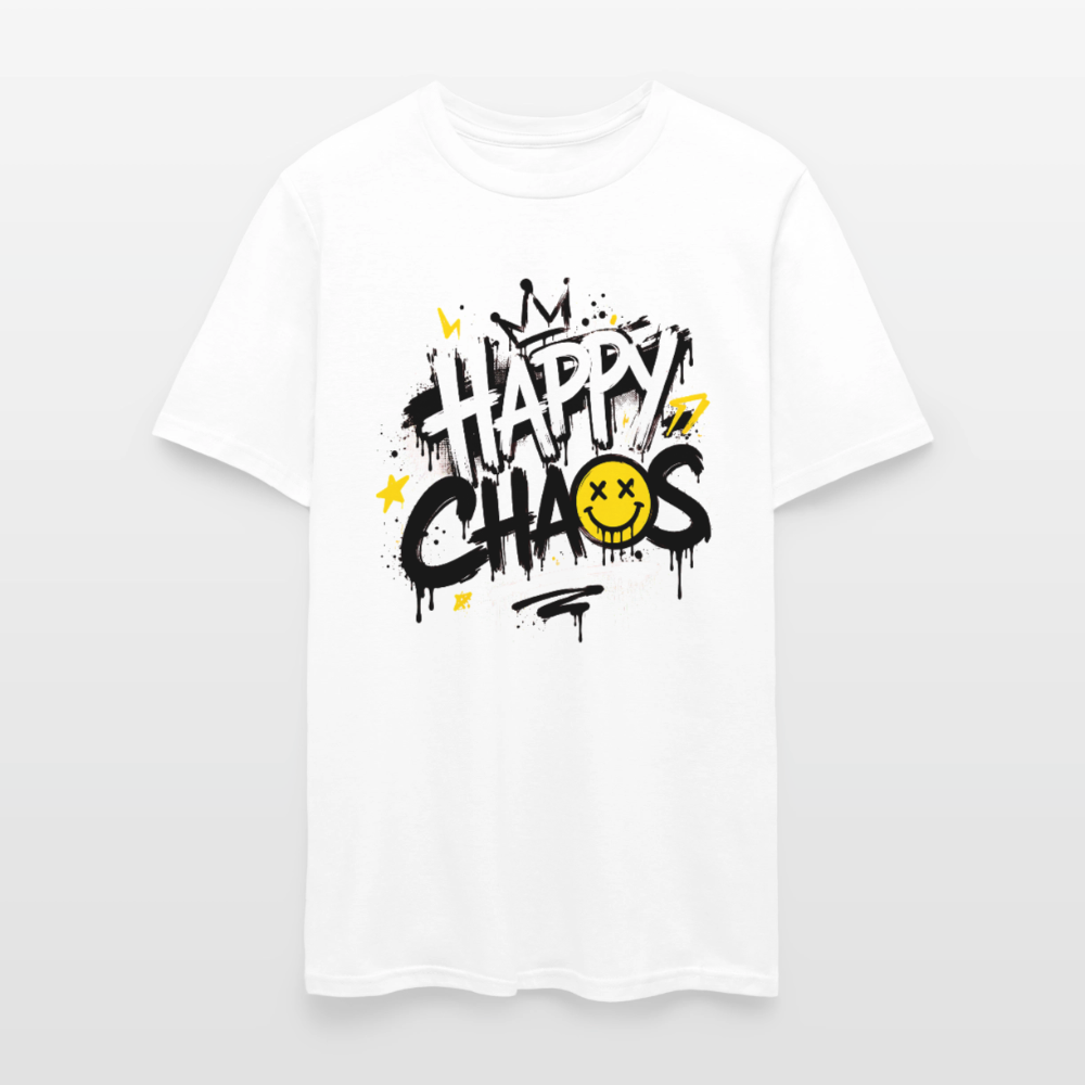 Happy Chaos - Graffiti Men's T-Shirt - white