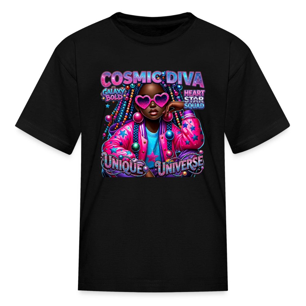 Black Girl Power - Galaxy Bold Kids' T-Shirt - black