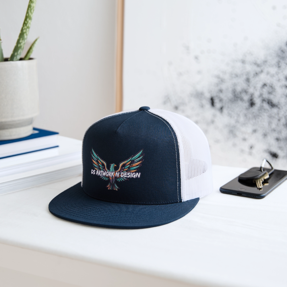 Graffiti Eagle - Trucker Hat - navy/white