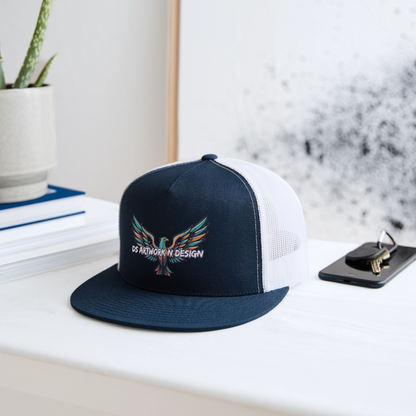 Graffiti Eagle - Trucker Hat - navy/white