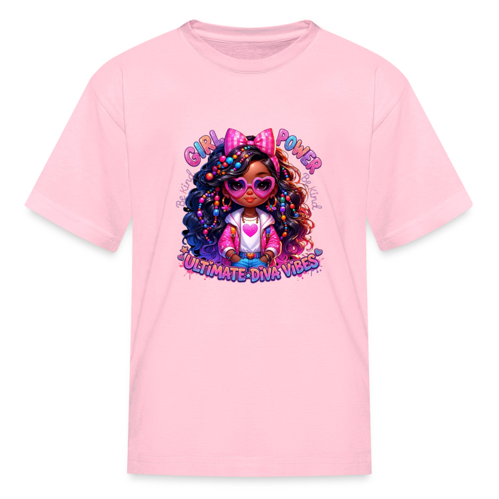 Black Girl Power - Ultimate Diva Kids' T-Shirt - pink