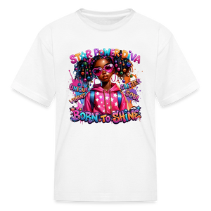 Black Girl Power - Star Power Diva Kids' T-Shirt - white