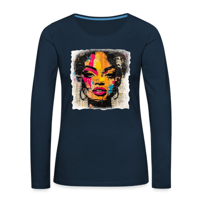 Pop Culture Women-2- Long Sleeve T-Shirt - deep navy