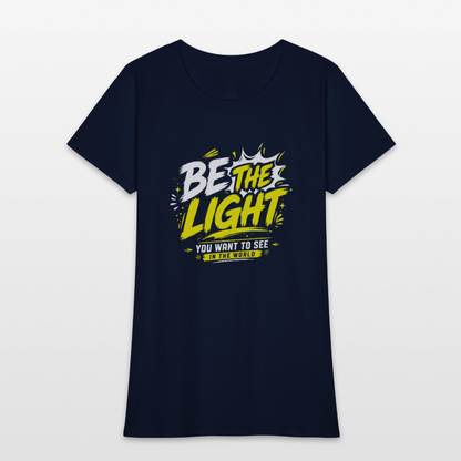 Be the Light -  Women's T-Shirt - navy