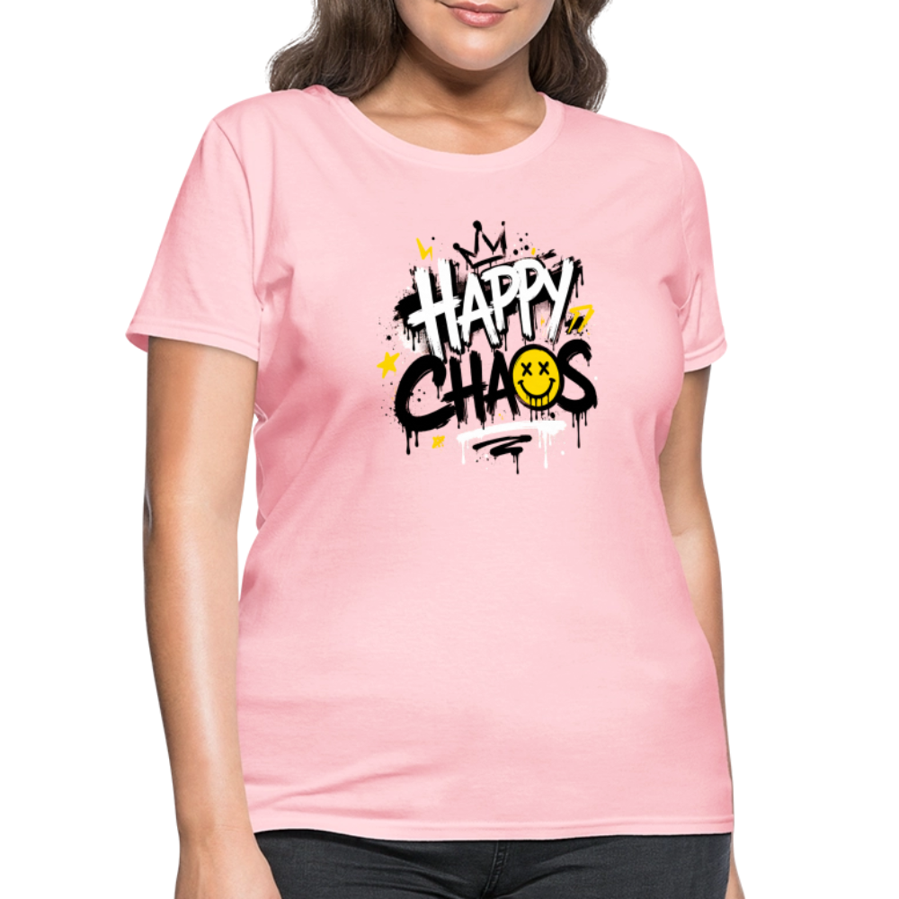 Happy Chaos - Graffiti Women's T-Shirt - pink