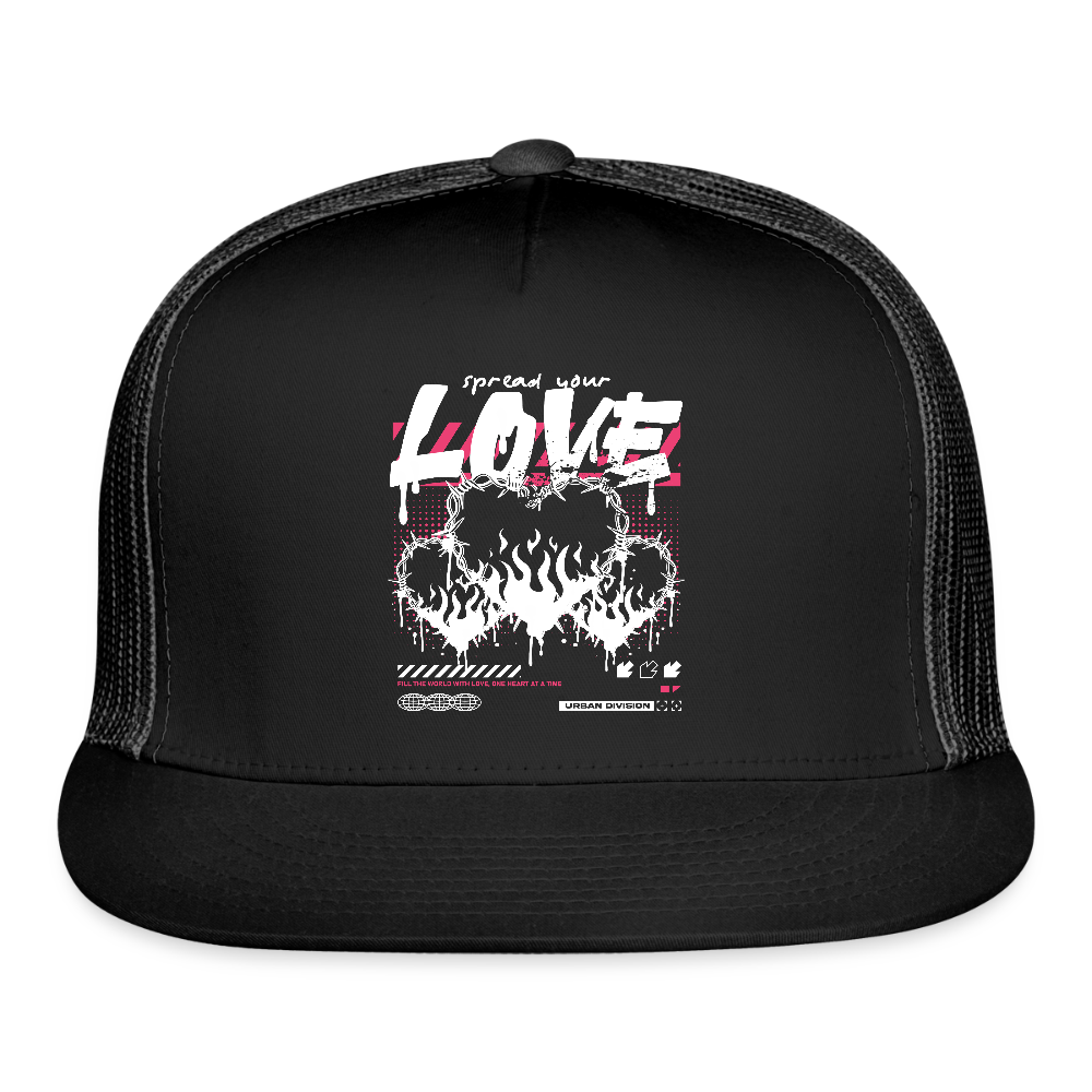 Heart of Fire - Trucker Hat - black/black