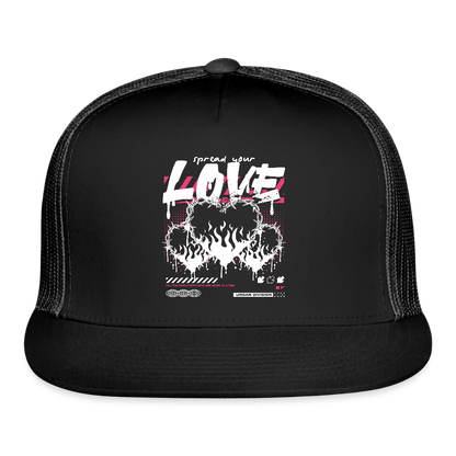 Heart of Fire - Trucker Hat - black/black
