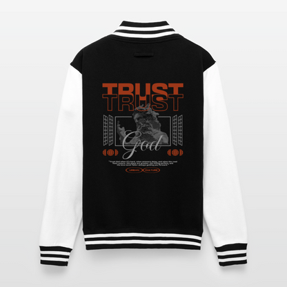 Trust god - Letterman Jacket - black/white