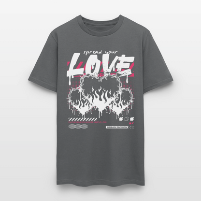 Heart on fire - Men's T-Shirt - charcoal