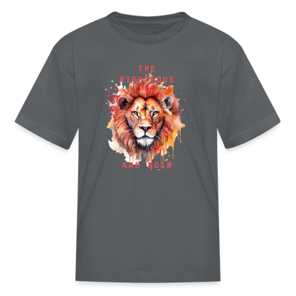 Bold Lion - Kids T-Shirt - charcoal