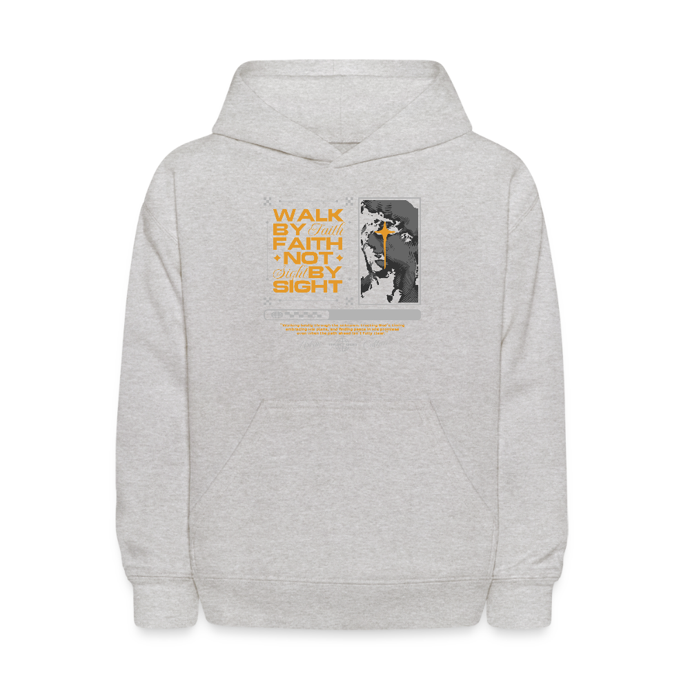 Walk By Faith - Kids' Hoodie - heather gray