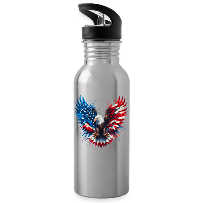 Patriot Eagle - Water Bottle - silver