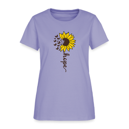 Sunflower of Hope - floral Women's T-Shirt - lavender