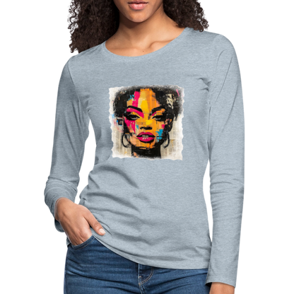 Pop Culture Women-2- Long Sleeve T-Shirt - heather ice blue