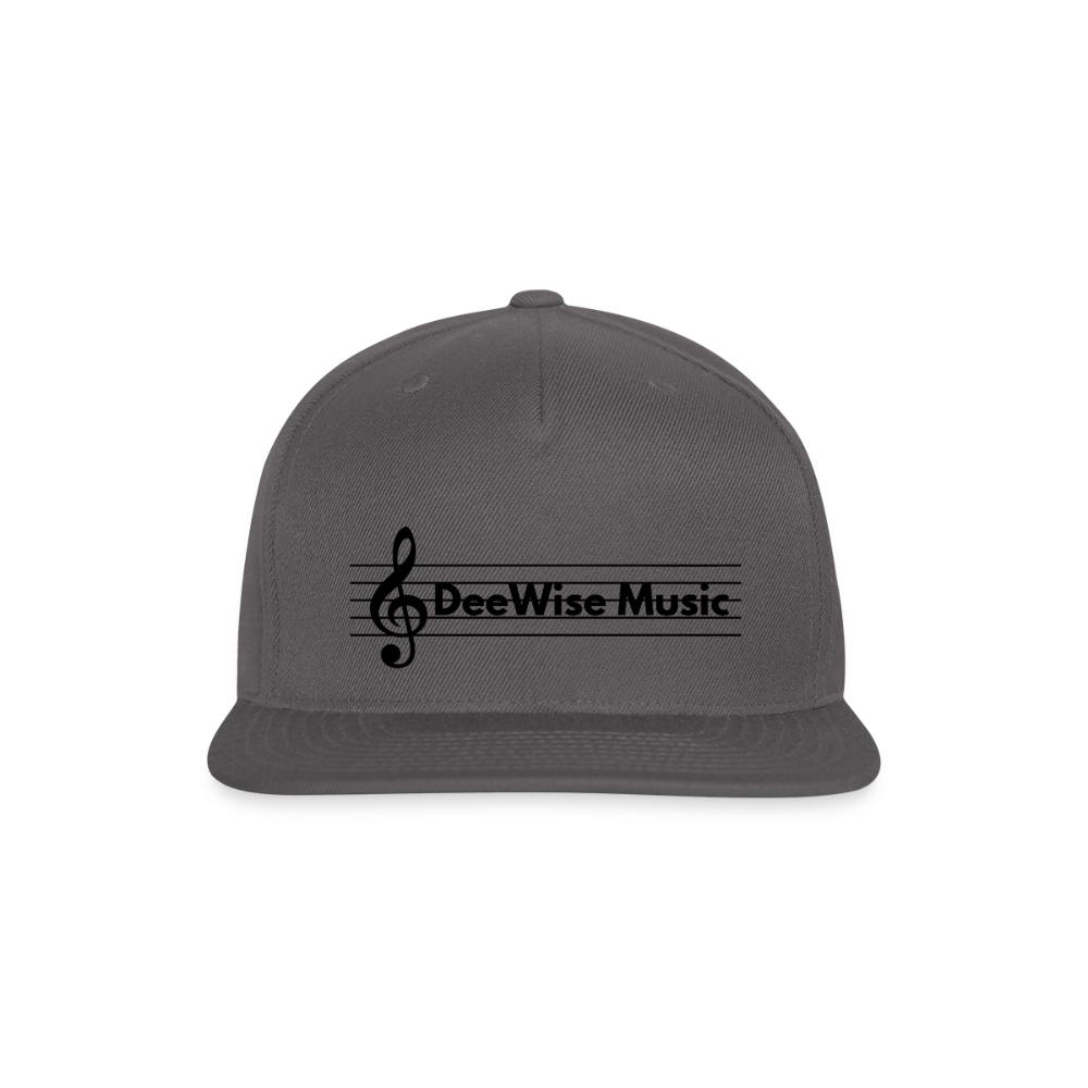 DeeWise Music - Snapback Baseball Cap - dark grey