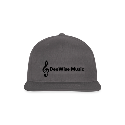 DeeWise Music - Snapback Baseball Cap - dark grey