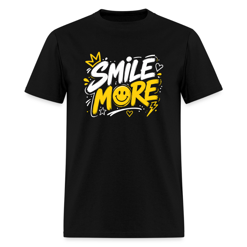 Smile More - Graffiti Men's T-Shirt - black