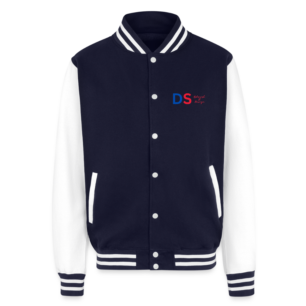 Walk By Faith - letterman Jacket - navy/white